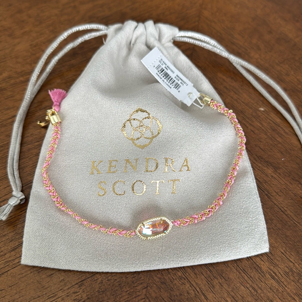 Kendra Scott Elaina Braided Pink New w/ Tag💕Friendship Bracelet Size M/L